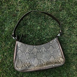 Liz Claiborne 90s snakeskin shoulder bag